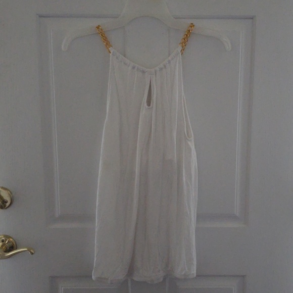 NY&Co White Tank Top with chain straps - Picture 2 of 3